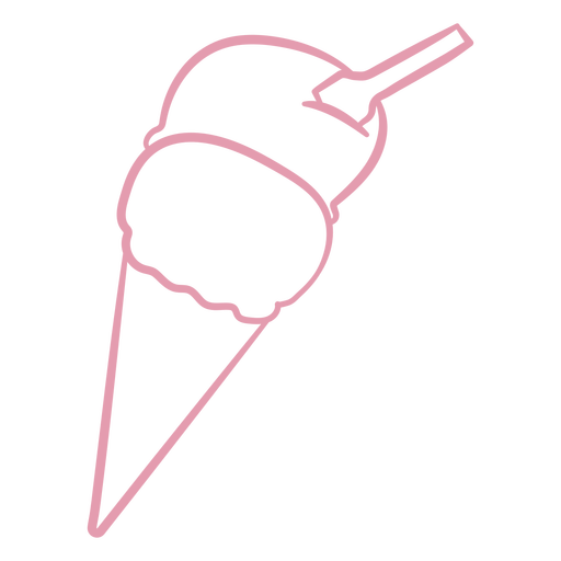 Ice cream simple doodle PNG Design