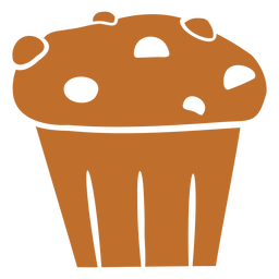 Chocolate chip cupcake cut out PNG Design