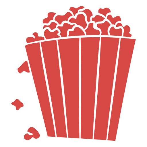 Popcorn in a bag cut out PNG Design