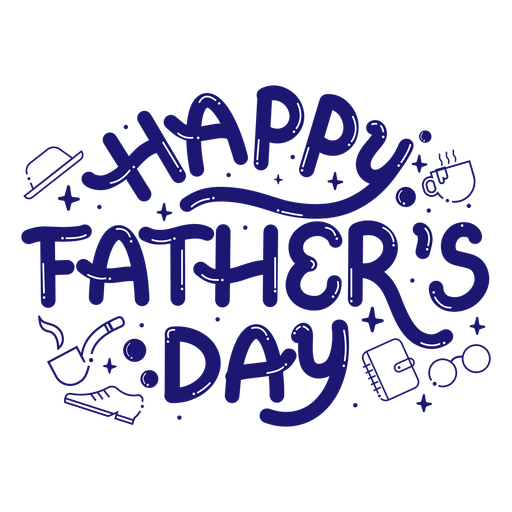 Happy father's day lettering quote PNG Design