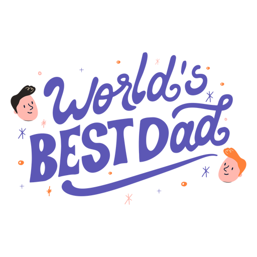 World's best dad quote semi flat PNG Design