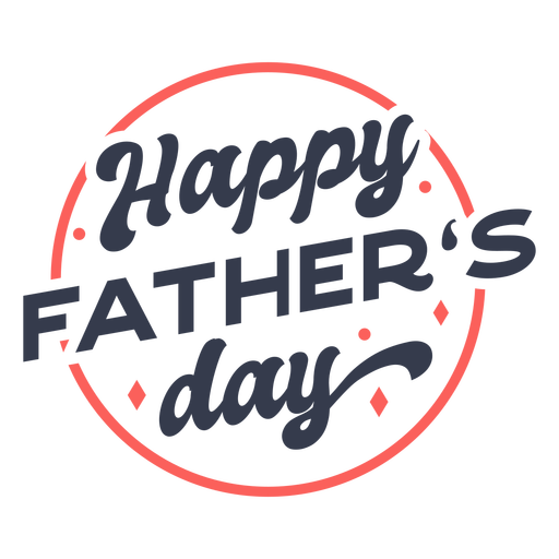 Happy father's day color stroke PNG Design