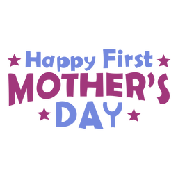 First mother´s day lettering  PNG Design