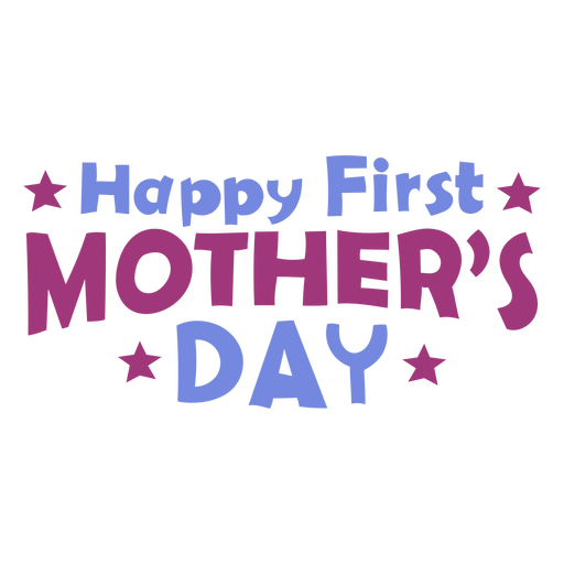 First mother´s day lettering  PNG Design