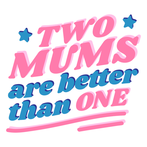 Letras del día de la madre de madres lesbianas Diseño PNG