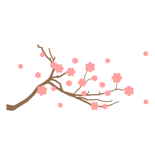 Sakura branch flat PNG Design