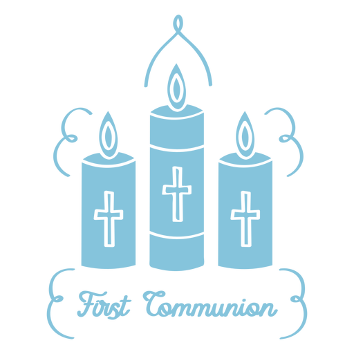 Candles first communion cut out PNG Design