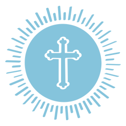 Catholic cross in circle cut out Transparent PNG