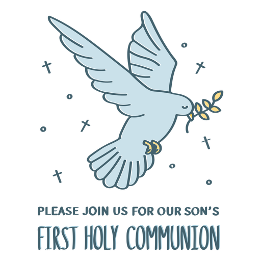 Holy spirit communion color stroke PNG Design