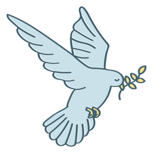 Holy spirit dove color stroke PNG Design