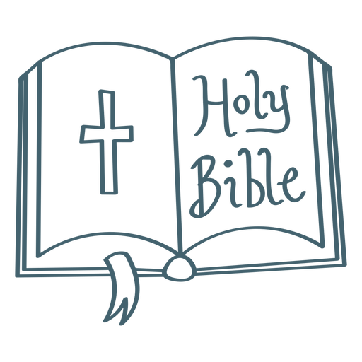 Opened bible stroke PNG Design
