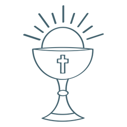 Communion chalice stroke PNG Design Transparent PNG