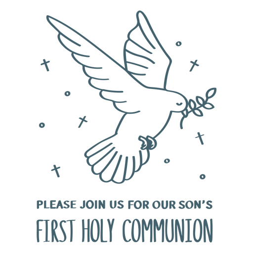 Holy spirit communion stroke PNG Design