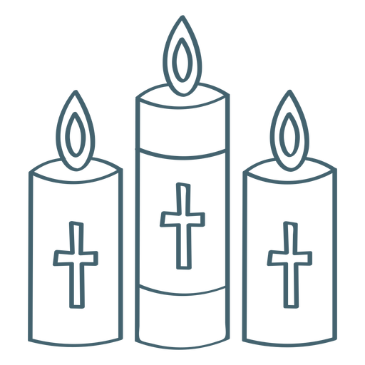 Candles communion stroke PNG Design