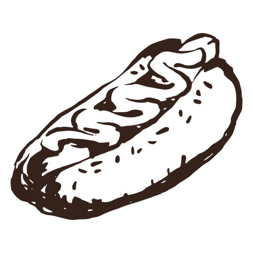 Hot dog hand drawn