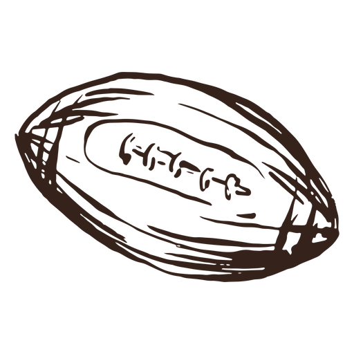 American football ball hand drawn