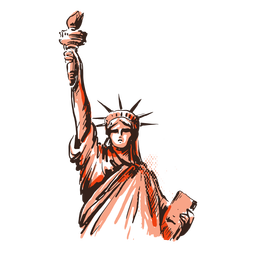 Statue of liberty nyc vintage  Transparent PNG