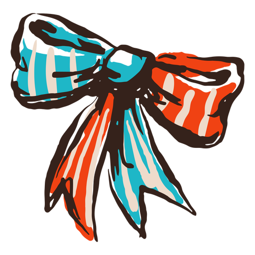 Blue and red american ribbon