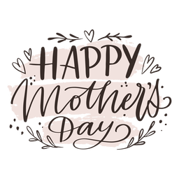 Happy Mother's Day Lettering PNG & SVG Design For T-Shirts