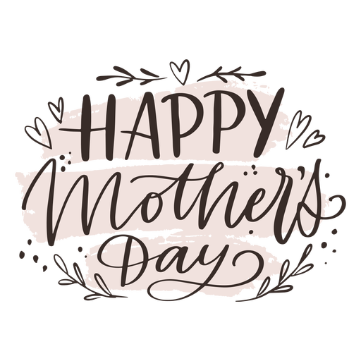 Happy mother's day lettering PNG Design