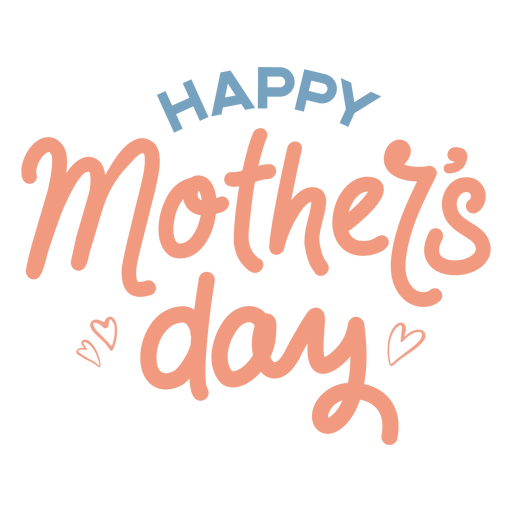 Happy mother's day pastel lettering sign PNG Design