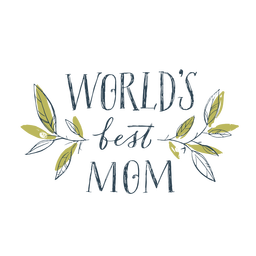 World's best mom organic lettering Transparent PNG