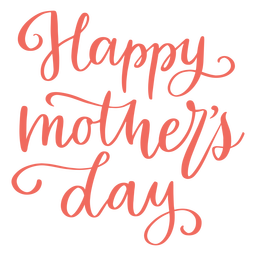 Happy Mother's Day Cursive Lettering PNG & SVG Design For T-Shirts