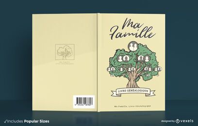 Design da capa do livro da árvore genealógica Design da capa do livro da árvore genealógica