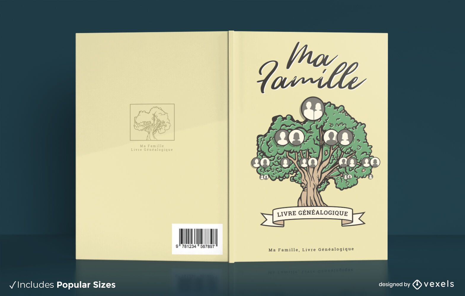 Family tree book cover design