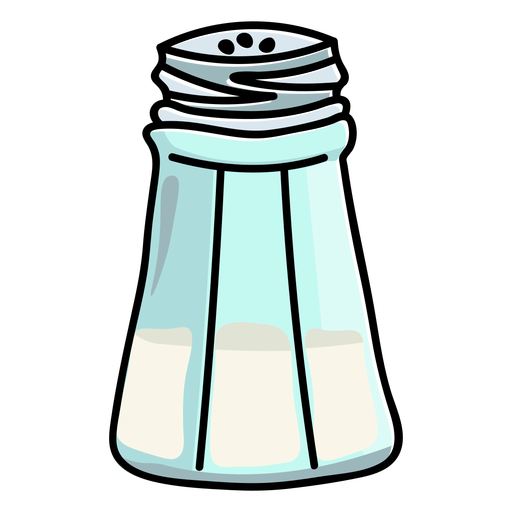 Salt shaker color stroke PNG Design