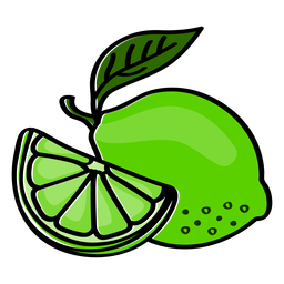 Lime healthy fruit slice