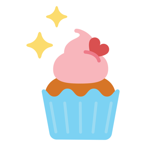 Sparkly cupcake PNG Design