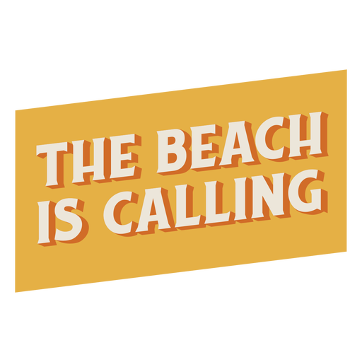 Beach calling badge