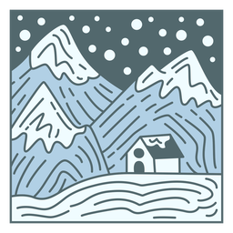 Winter landscape snowing tile Transparent PNG