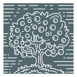 Tree with fruits cut out Transparent PNG
