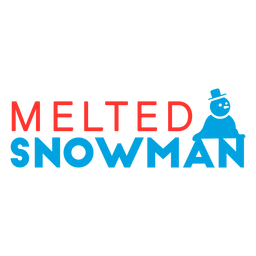 Melted snowman  sign flat