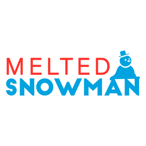 Melted snowman  sign flat PNG Design