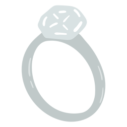 Engagement diamond ring flat