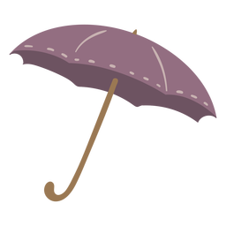 Purple umbrella semi flat