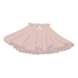 Puffy skirt semi flat PNG Design Transparent PNG