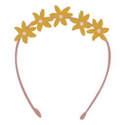 Flower crown flat PNG Design Transparent PNG