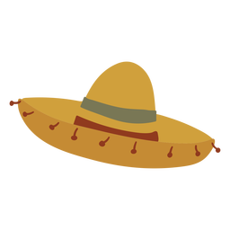 Mexican hat flat PNG Design