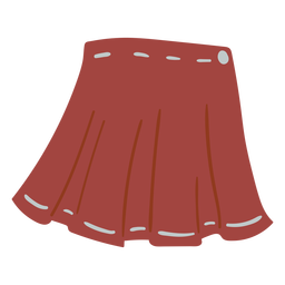 Mini skirt flat  PNG Design Transparent PNG