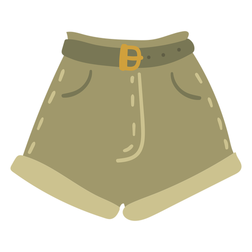 Jean shorts flat PNG Design