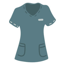 Nurse uniform flat PNG Design