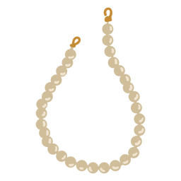 Pearl necklace semi flat