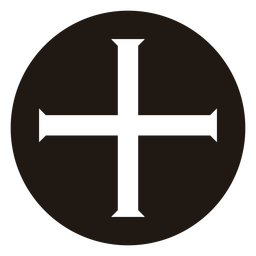 Cross in circle religion PNG Design