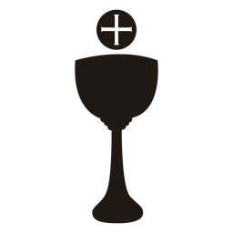 Christian cup and cross PNG Design