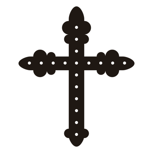 Christian cross cut out PNG Design