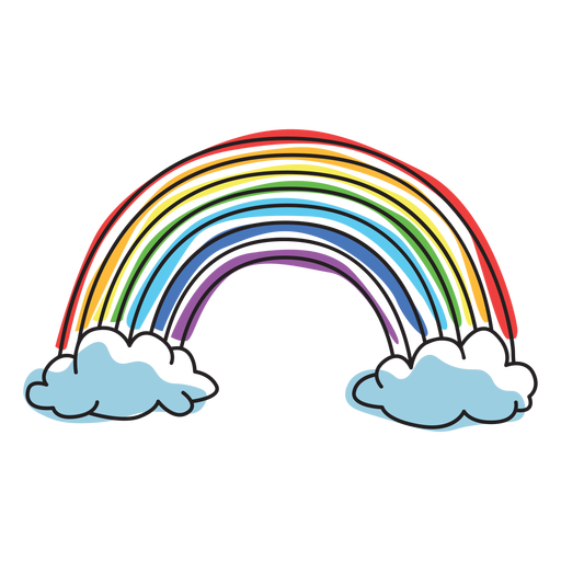 Curso de cor do arco-íris Desenho PNG